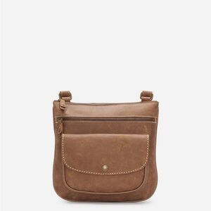 Roots Riverside Saddle Tribe Leather Handbag